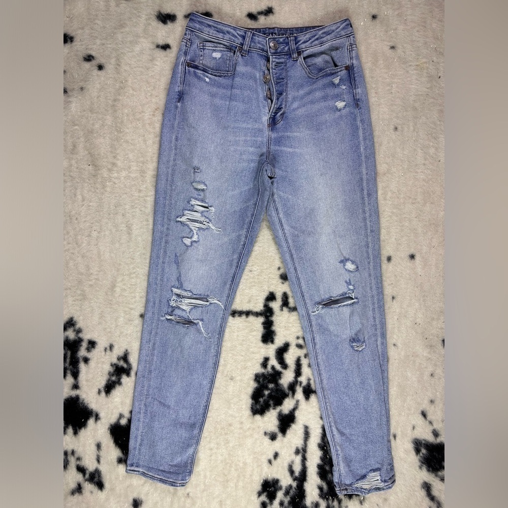 American Eagle Women's Light Wash High Rise Stretch Denim Jeans Size 28